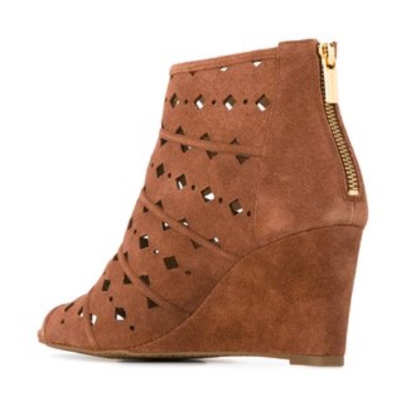 Michael Kors Uma Wedge Bootie in Dk Caramel - Picture 2 of 2